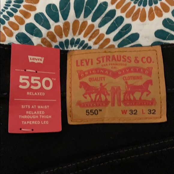 NWT Levi’s 550 32 32 Black Jeans - Picture 2 of 3